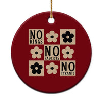 No Kings Wildflower Retro Boho Floral Ceramic Ornament