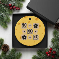 No Kings Wildflower Retro Boho Floral Ceramic Ornament
