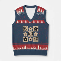 No Kings Wildflower Retro Boho Floral V-Neck Knit Sweater Vest
