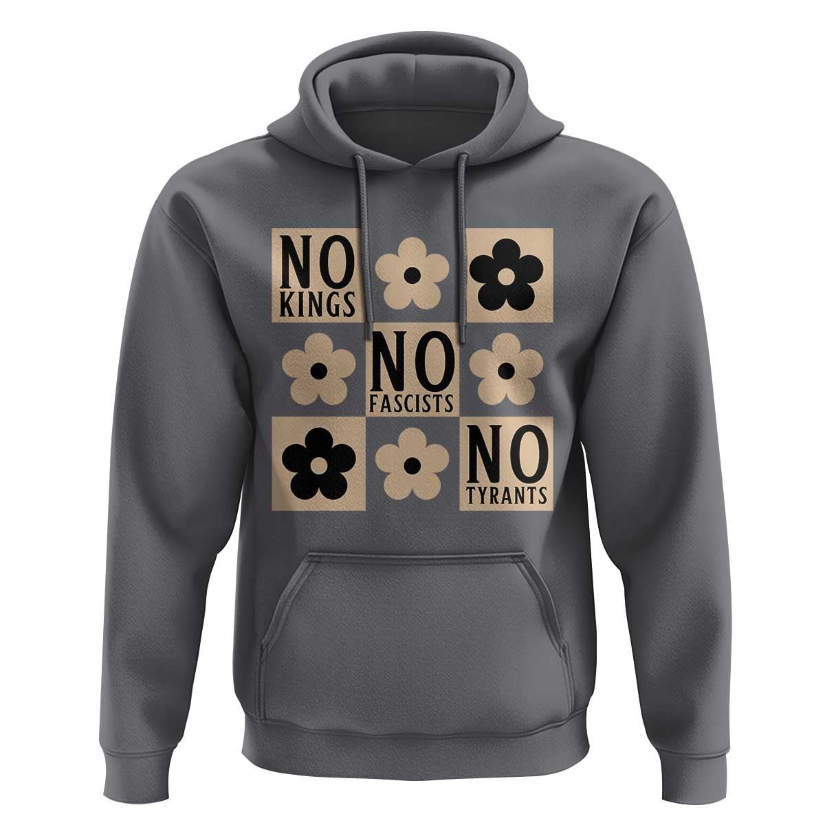 No Kings Wildflower Retro Boho Floral Hoodie