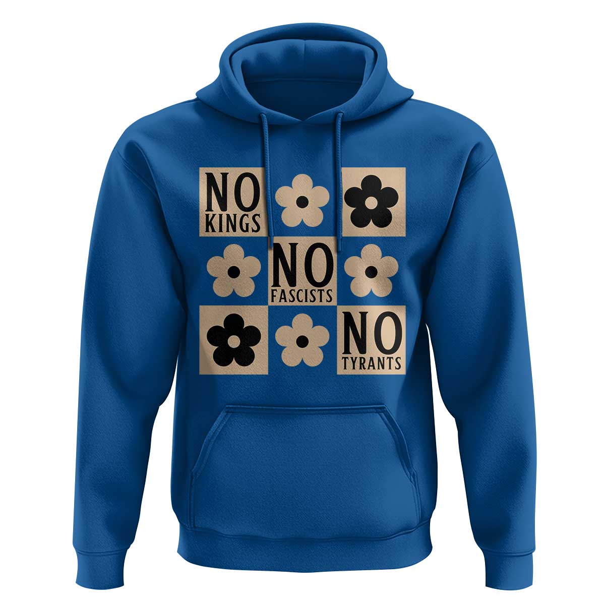 No Kings Wildflower Retro Boho Floral Hoodie