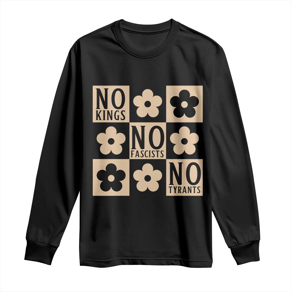 No Kings Wildflower Retro Boho Floral Long Sleeve Shirt