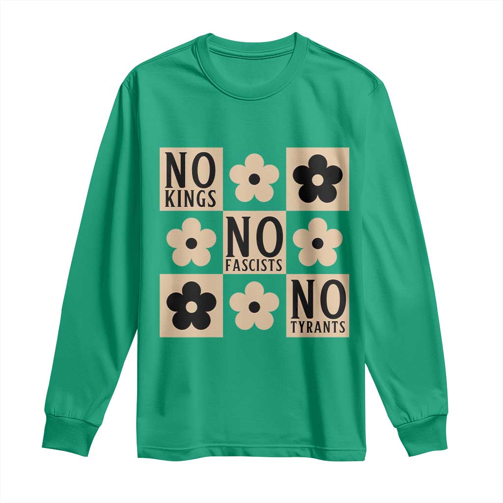 No Kings Wildflower Retro Boho Floral Long Sleeve Shirt