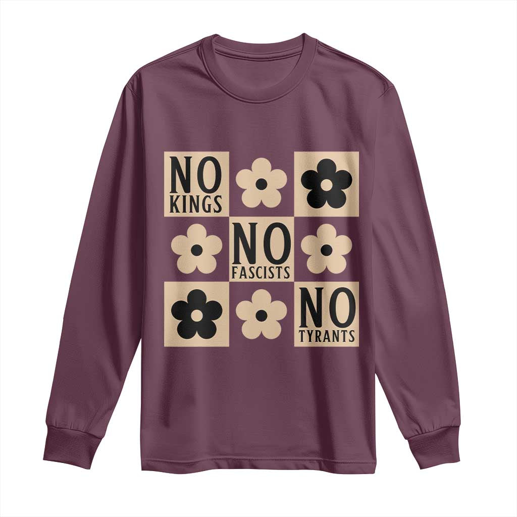 No Kings Wildflower Retro Boho Floral Long Sleeve Shirt