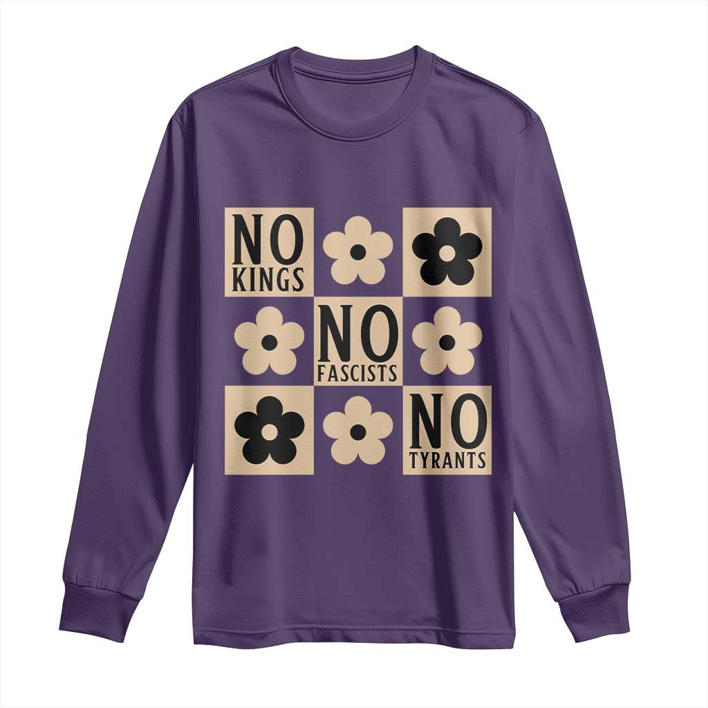 No Kings Wildflower Retro Boho Floral Long Sleeve Shirt