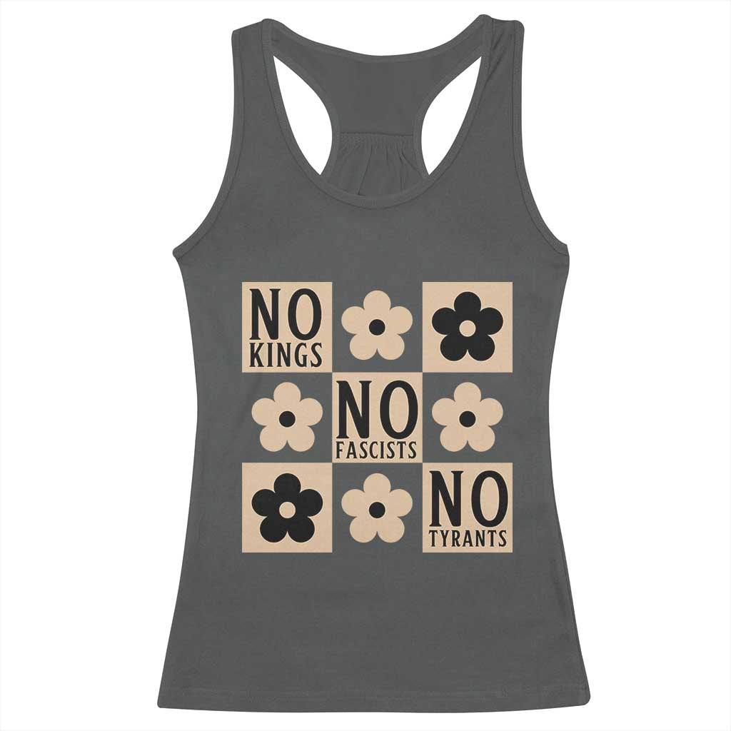No Kings Wildflower Retro Boho Floral Racerback Tank Top