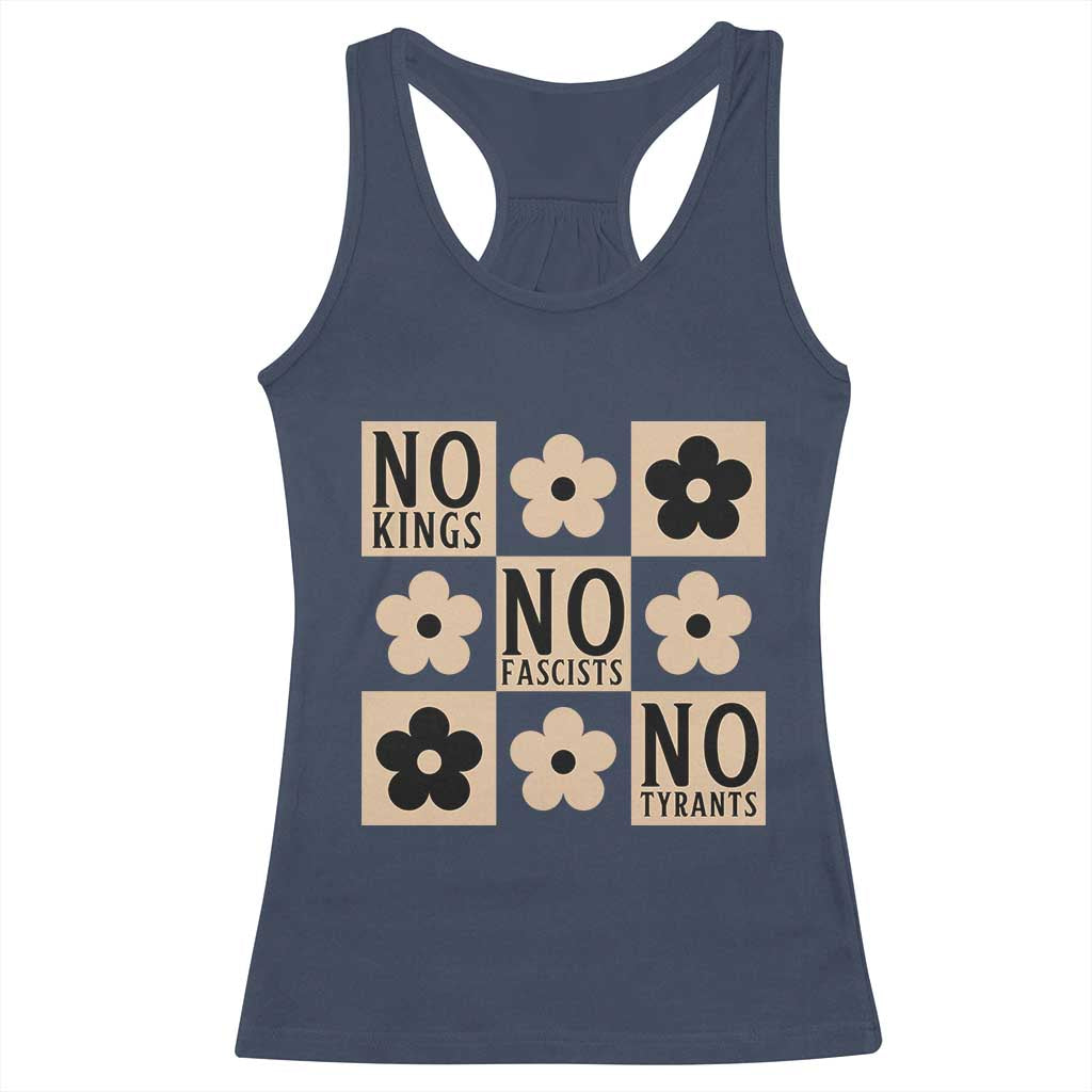 No Kings Wildflower Retro Boho Floral Racerback Tank Top