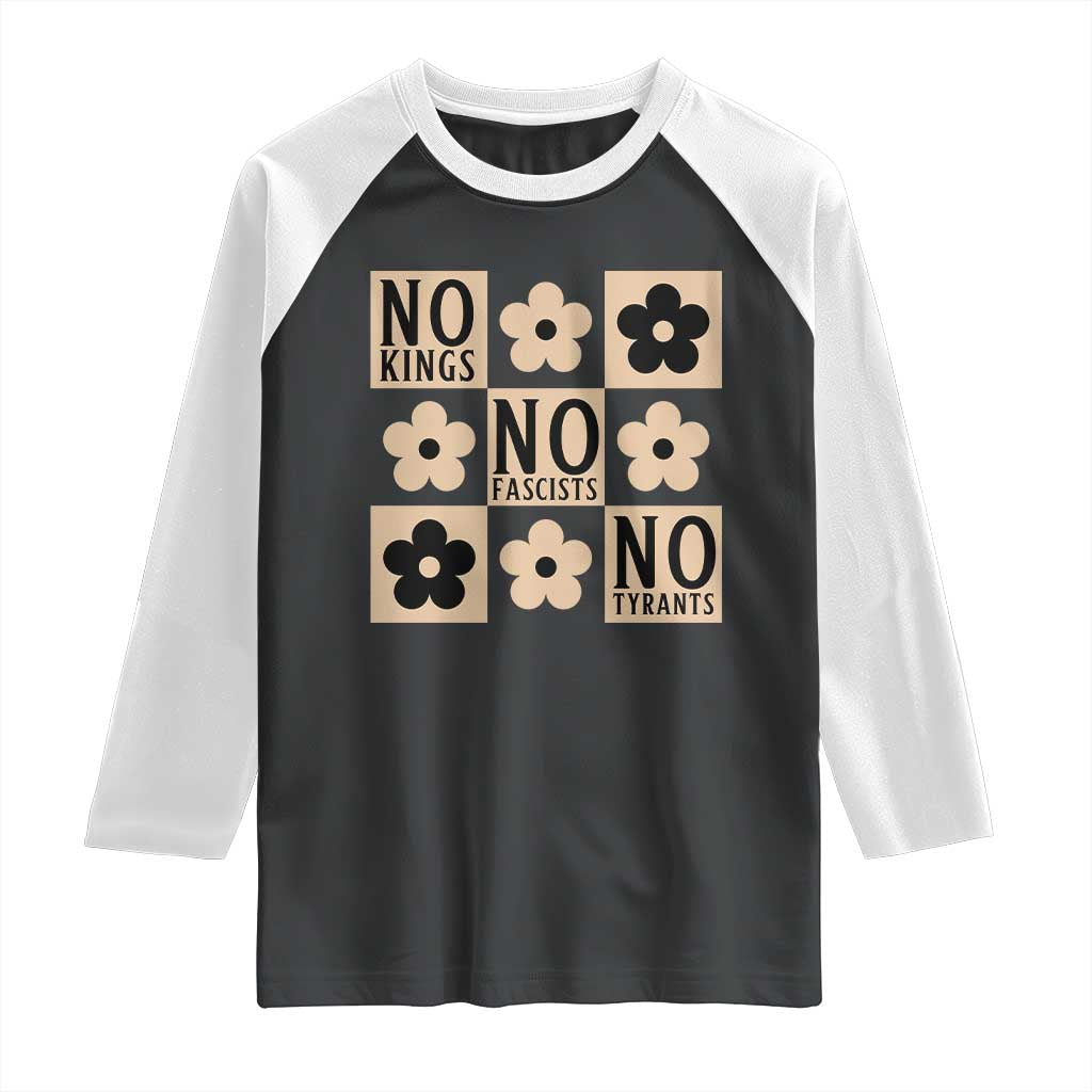 No Kings Wildflower Retro Boho Floral Raglan Shirt