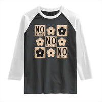 No Kings Wildflower Retro Boho Floral Raglan Shirt