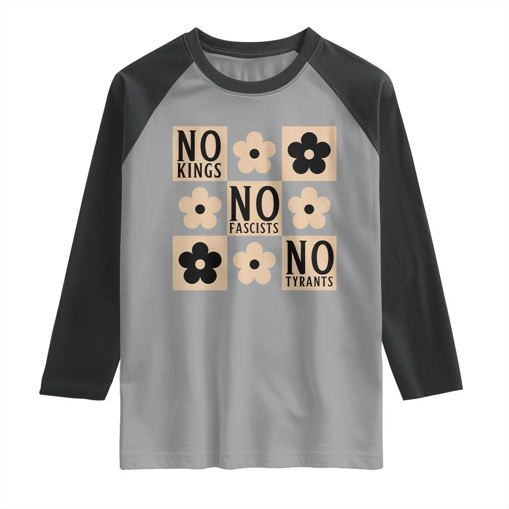 No Kings Wildflower Retro Boho Floral Raglan Shirt