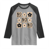 No Kings Wildflower Retro Boho Floral Raglan Shirt