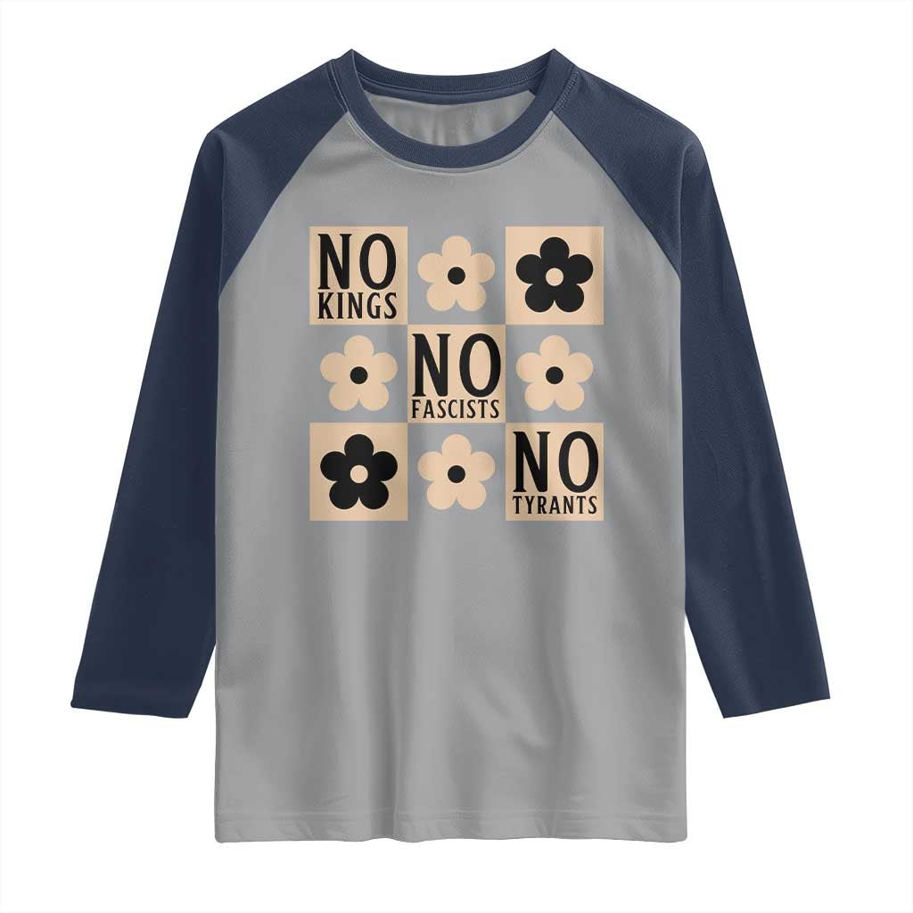 No Kings Wildflower Retro Boho Floral Raglan Shirt