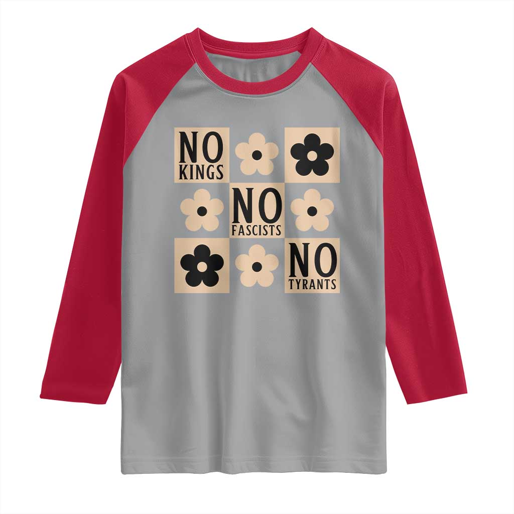 No Kings Wildflower Retro Boho Floral Raglan Shirt