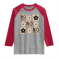 No Kings Wildflower Retro Boho Floral Raglan Shirt