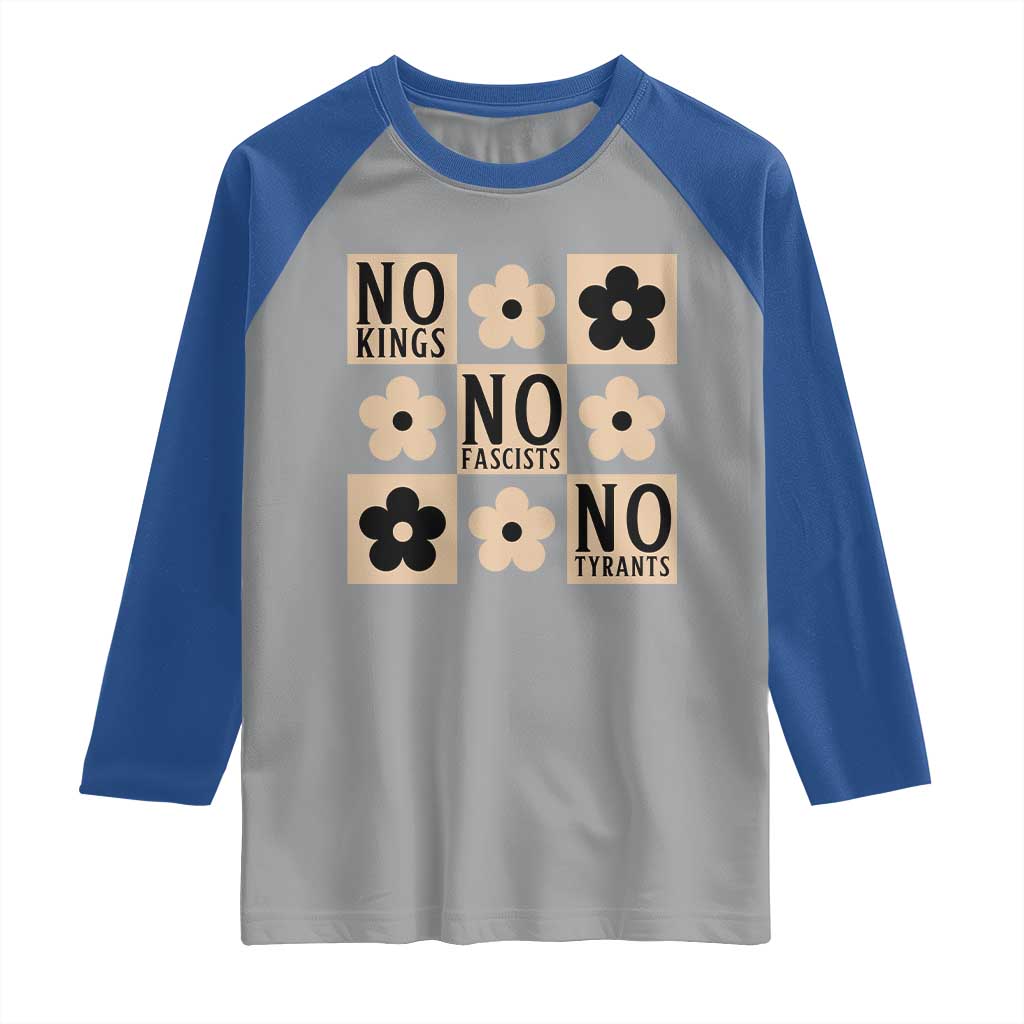 No Kings Wildflower Retro Boho Floral Raglan Shirt
