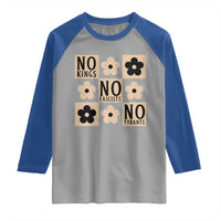 No Kings Wildflower Retro Boho Floral Raglan Shirt