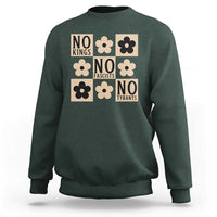 No Kings Wildflower Retro Boho Floral Sweatshirt