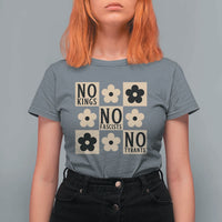 No Kings Wildflower Retro Boho Floral T Shirt For Women