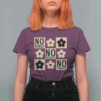 No Kings Wildflower Retro Boho Floral T Shirt For Women