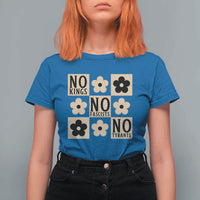 No Kings Wildflower Retro Boho Floral T Shirt For Women