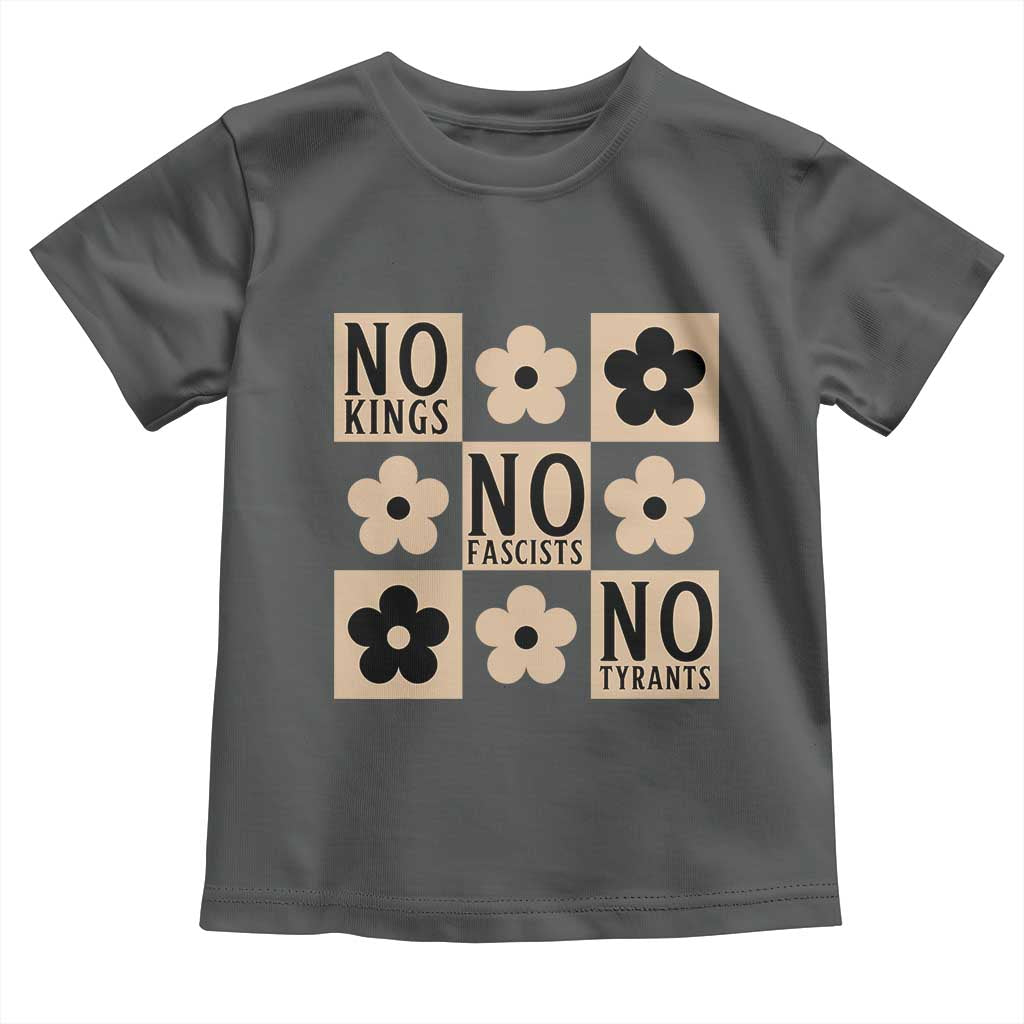 No Kings Wildflower Retro Boho Floral Toddler T Shirt