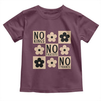 No Kings Wildflower Retro Boho Floral Toddler T Shirt