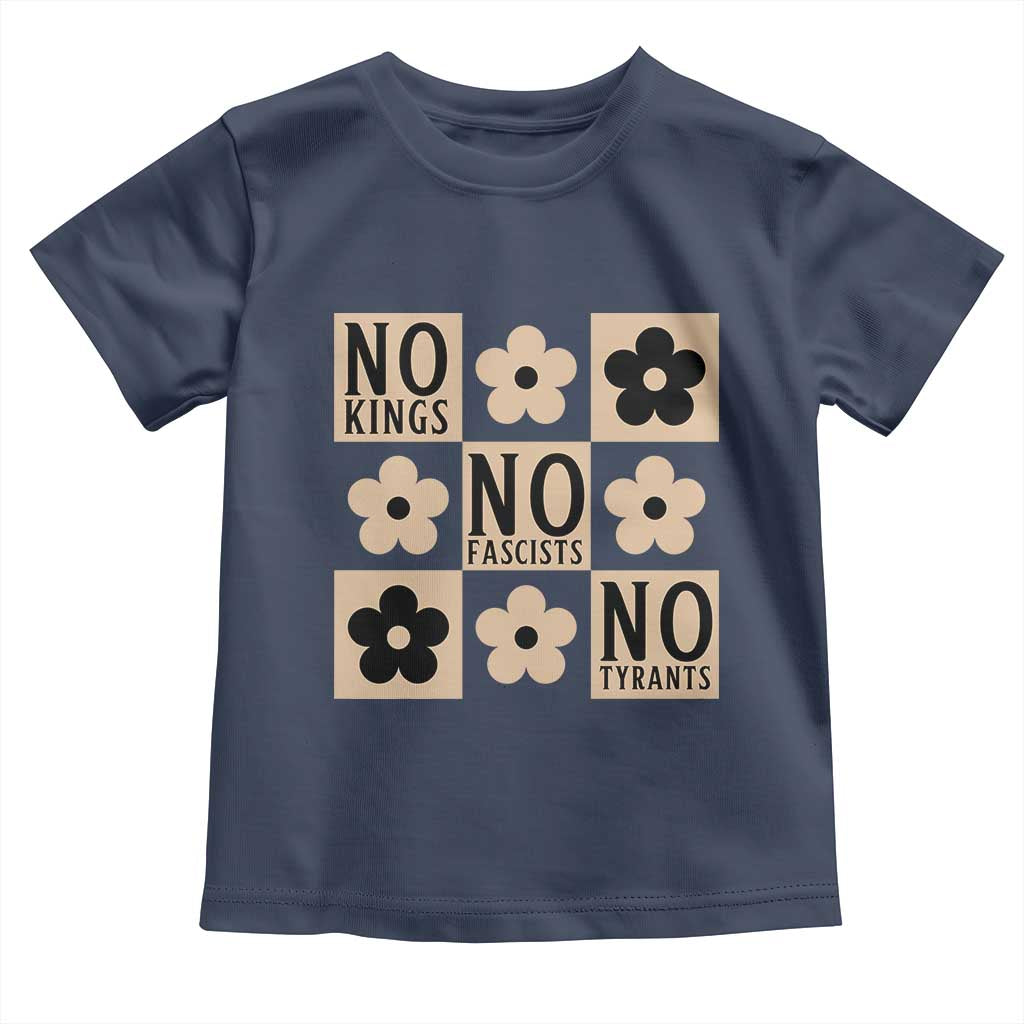 No Kings Wildflower Retro Boho Floral Toddler T Shirt