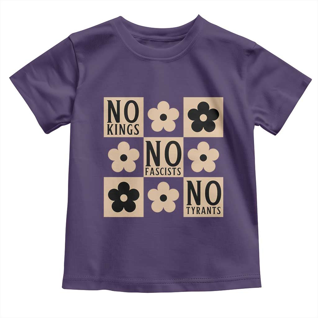 No Kings Wildflower Retro Boho Floral Toddler T Shirt