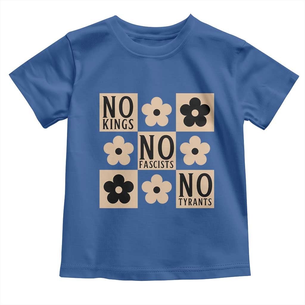 No Kings Wildflower Retro Boho Floral Toddler T Shirt