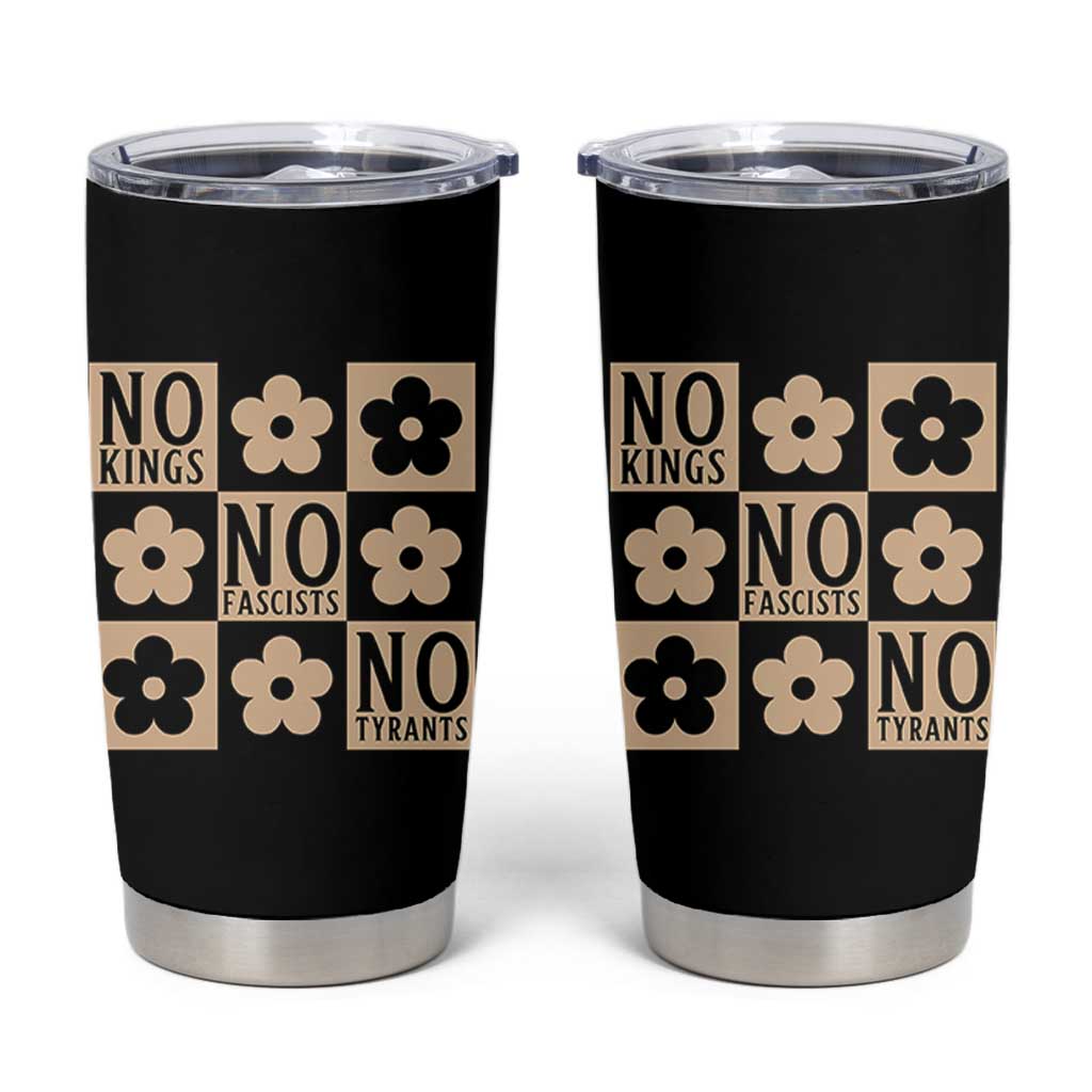 No Kings Wildflower Retro Boho Floral Tumbler Cup