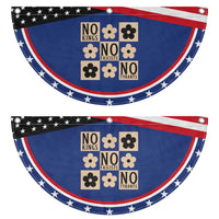 No Kings Wildflower Retro Boho Floral Patriotic Fan Flag