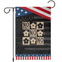 No Kings Wildflower Retro Boho Floral Garden Flag
