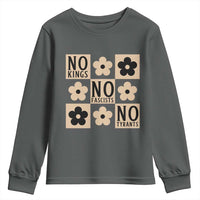 No Kings Wildflower Retro Boho Floral Youth Sweatshirt