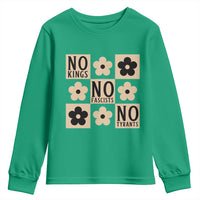 No Kings Wildflower Retro Boho Floral Youth Sweatshirt
