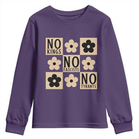 No Kings Wildflower Retro Boho Floral Youth Sweatshirt