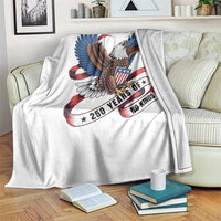 No Kings Throw Blanket USA 250th Anniversary Freedom Eagle