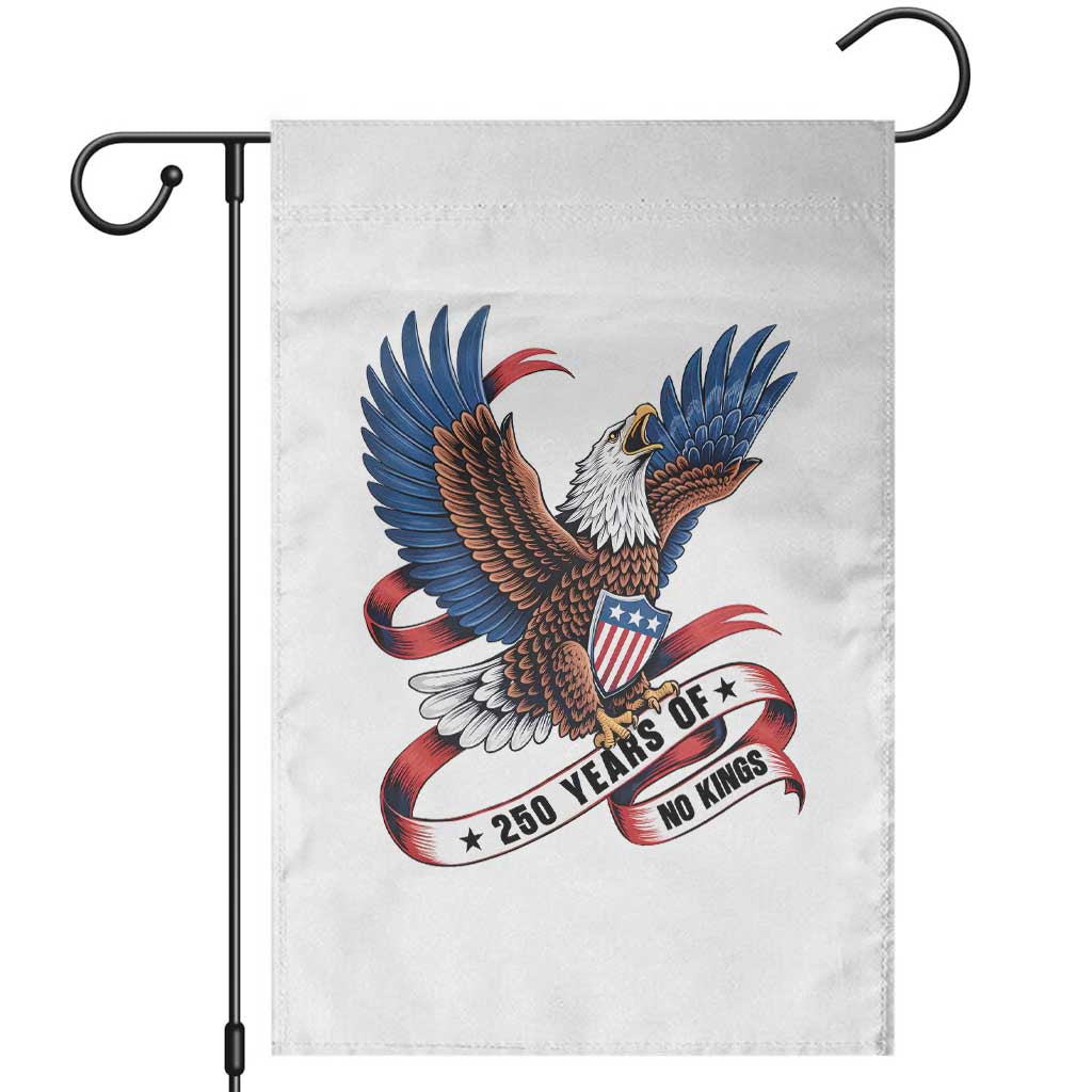 No Kings Garden Flag USA 250th Anniversary Freedom Eagle