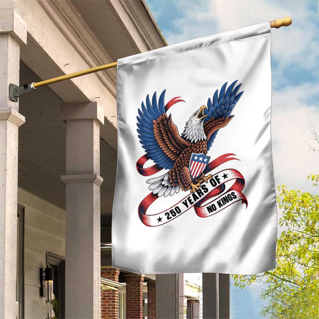 No Kings Garden Flag USA 250th Anniversary Freedom Eagle