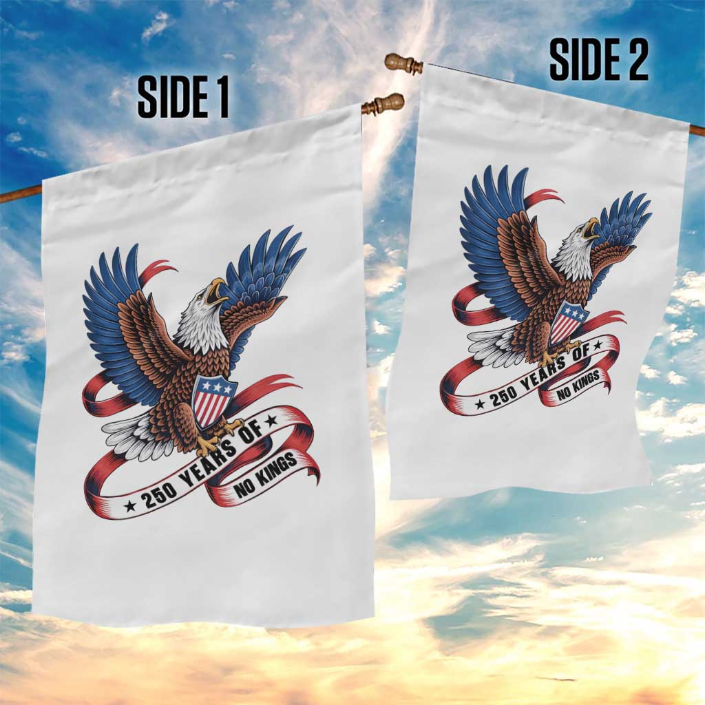 No Kings Garden Flag USA 250th Anniversary Freedom Eagle