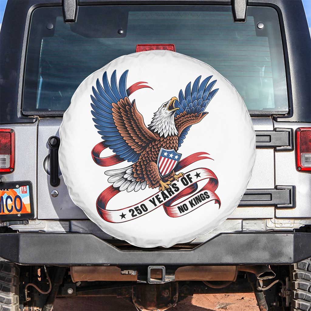 No Kings Spare Tire Cover USA 250th Anniversary Freedom Eagle