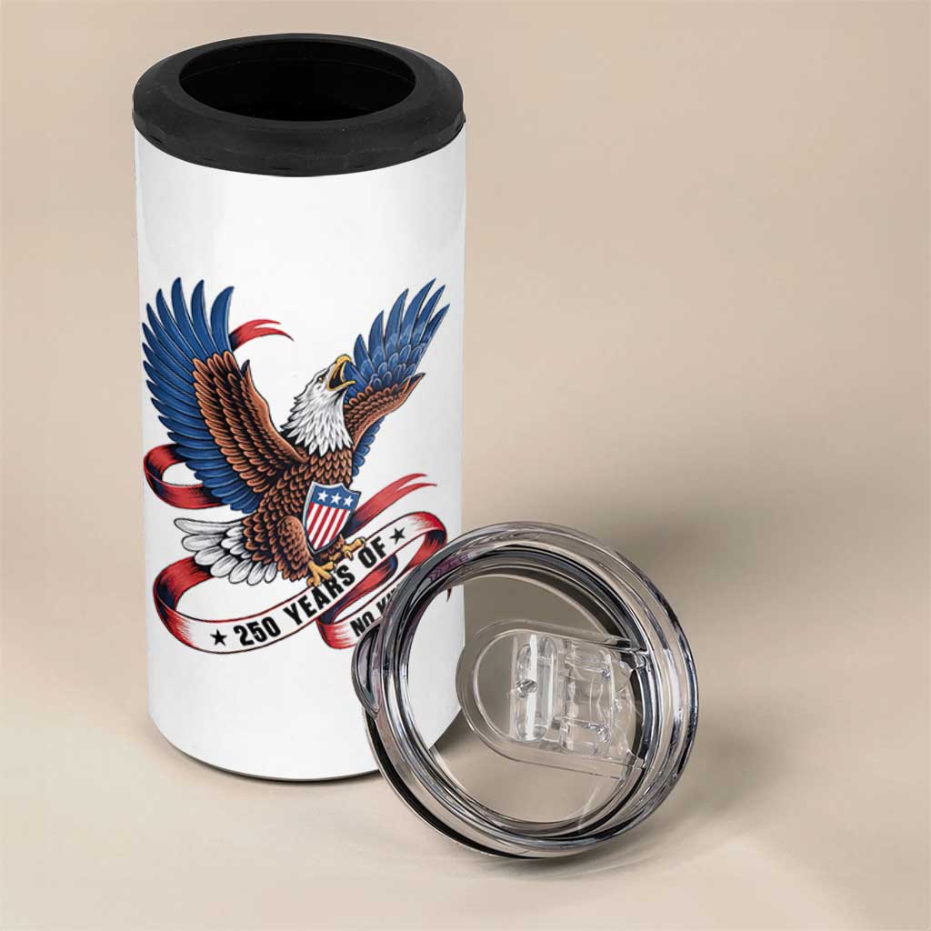 No Kings 4 in 1 Can Cooler Tumbler USA 250th Anniversary Freedom Eagle
