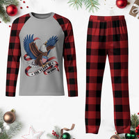 No Kings Plaid Pajama Set USA 250th Anniversary Freedom Eagle