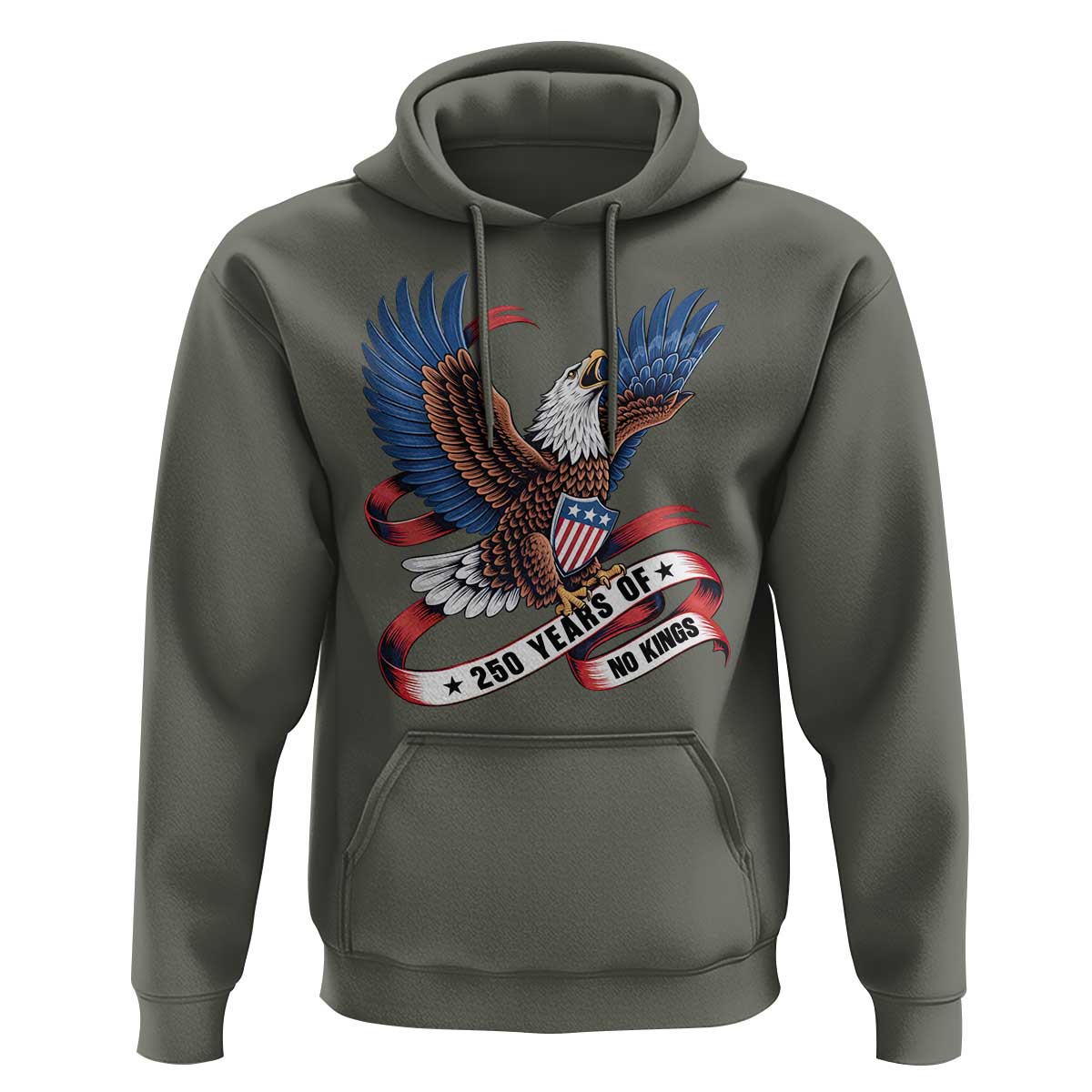 No Kings Hoodie USA 250th Anniversary Freedom Eagle