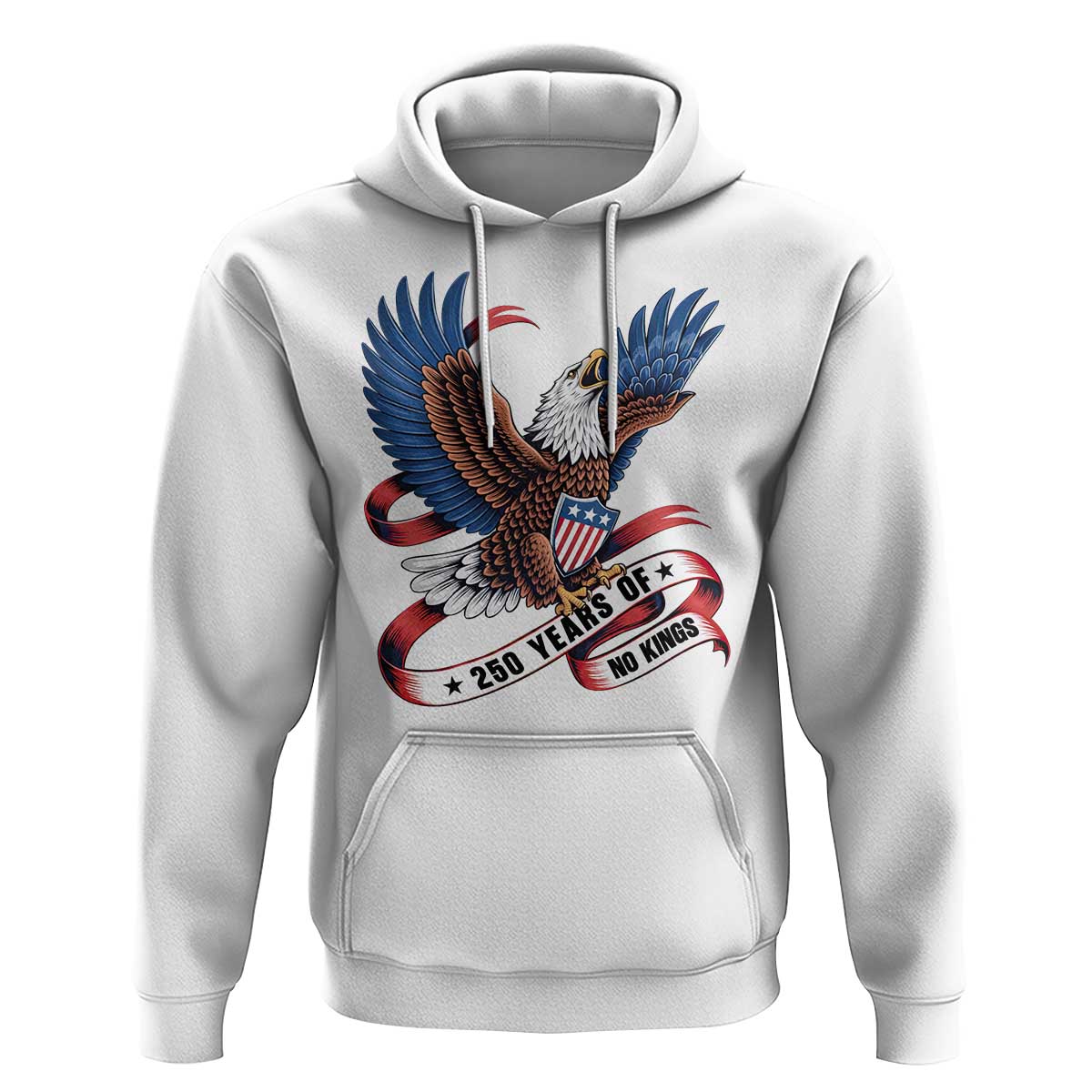 No Kings Hoodie USA 250th Anniversary Freedom Eagle