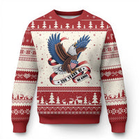 No Kings Ugly Christmas Sweater USA 250th Anniversary Freedom Eagle