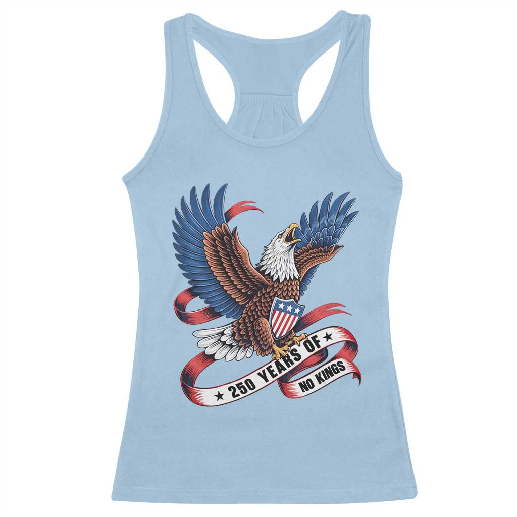 No Kings Racerback Tank Top USA 250th Anniversary Freedom Eagle