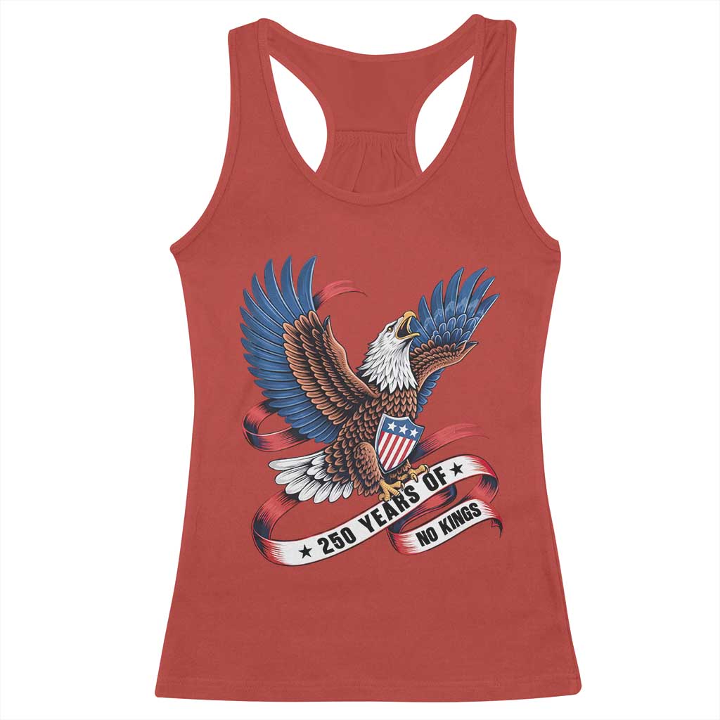 No Kings Racerback Tank Top USA 250th Anniversary Freedom Eagle