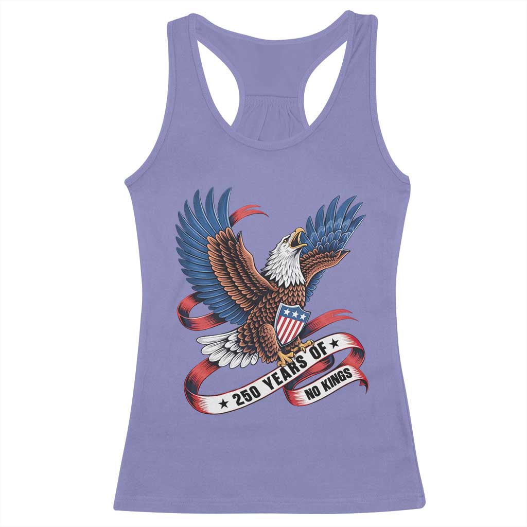 No Kings Racerback Tank Top USA 250th Anniversary Freedom Eagle