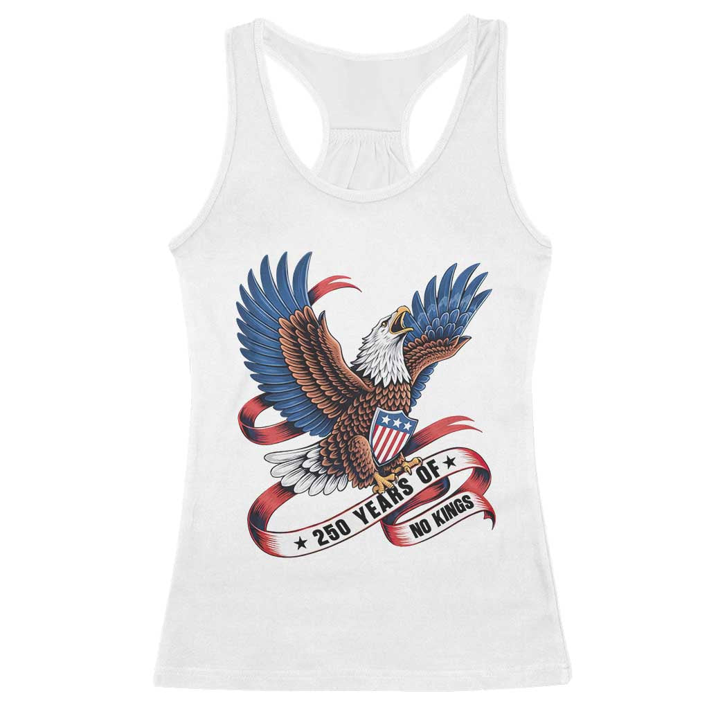 No Kings Racerback Tank Top USA 250th Anniversary Freedom Eagle