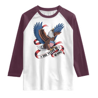 No Kings Raglan Shirt USA 250th Anniversary Freedom Eagle